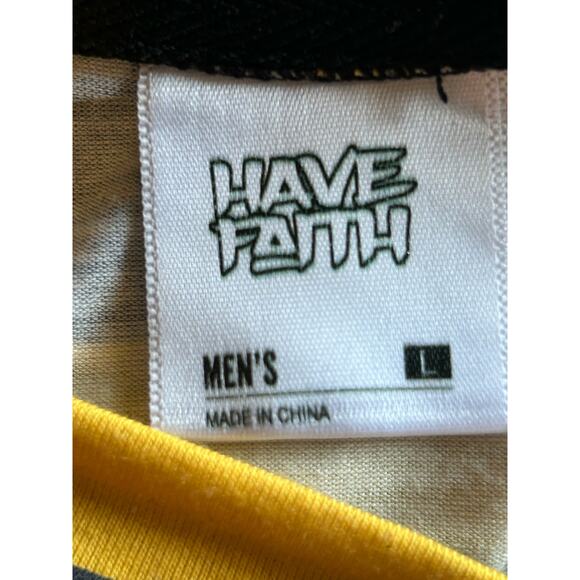 Men's Large Have Faith T Shirt GUC Skater Skating - Picture 3 of 4